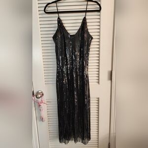 Forever21 Black Sequin flapper Dress